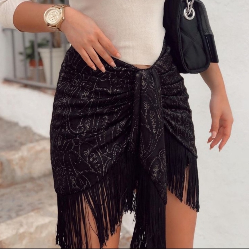 Zara Printed sarong skirt - Picture 11 of 13